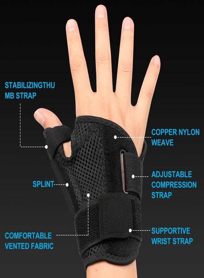 FENGJIDA Thumb Brace - Carpal Tunnel Wrist Brace for Men & Women, Thumb Spica Splint with Thumb Support for Arthritis, Tendonitis, De Quervain’s & Sprains, Night Sleep Pain Relief Stabilizer for Left & Right Hand - Image 4