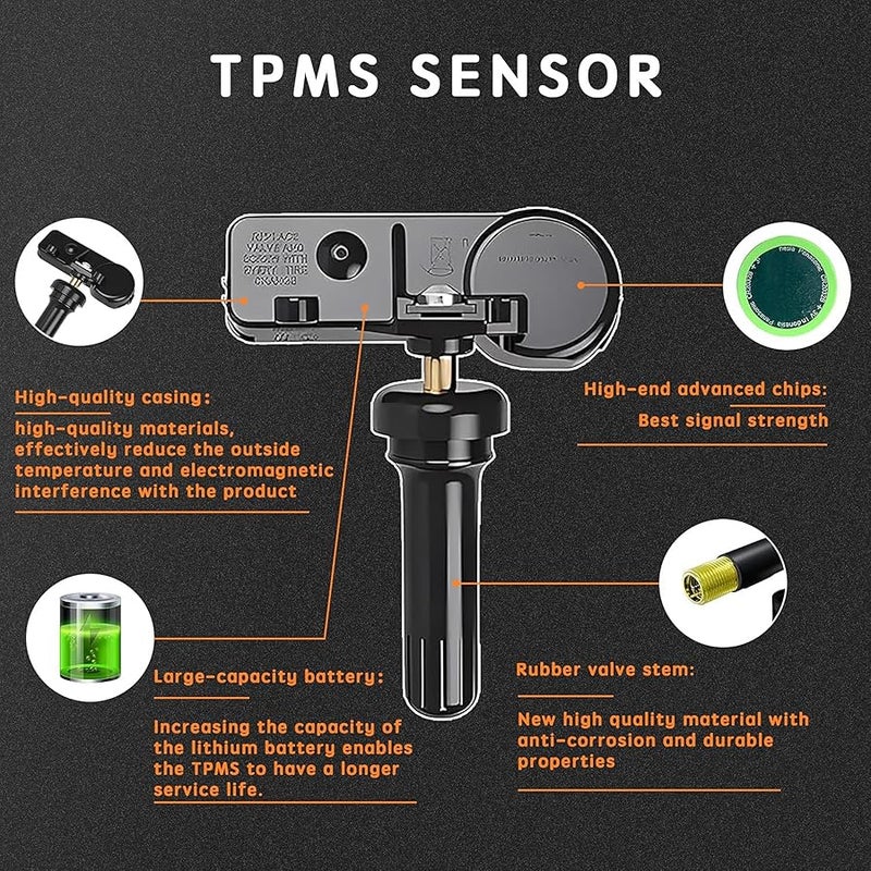 MWS-ForCamping 13586335 Tire Pressure Sensor TPMS Compatible with For GM Chevy Silverado Suburban Tahoe Travers （4pcs） - Image 4
