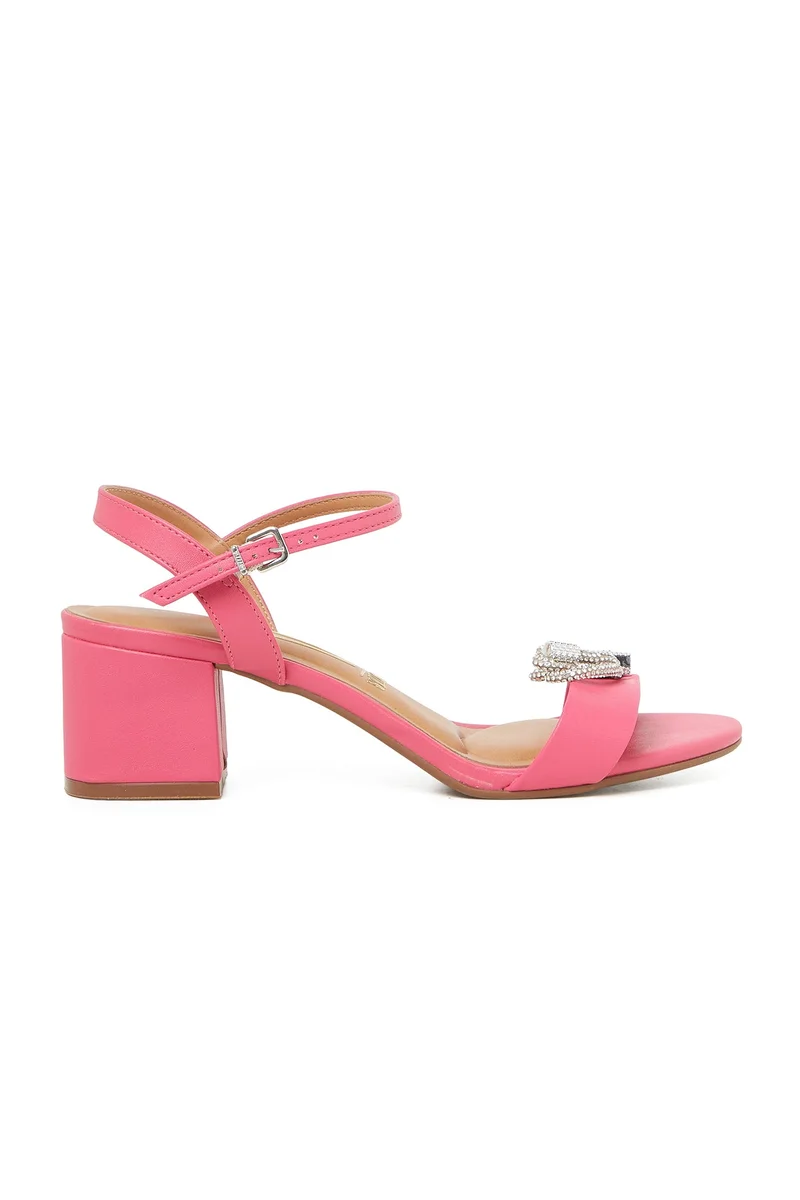 VIZZANO VIZZANO Sandals with Back strap for Ladies – PINK Sandals with Ankle Strap | Comfortable PU Upper & TPR Sole