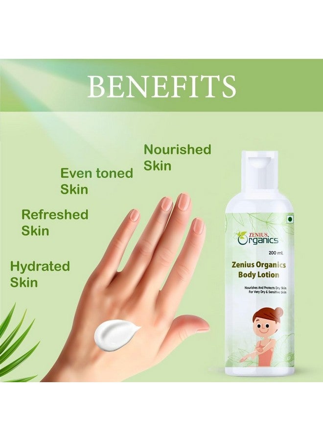 ZENIUS Nourhing Body Lotion with Aloevera & VitaminE for Deep 48H Moisturization 400ml For Very Dry Skin | 7in1 Total Care Benefits | 100% Natural Butter | Non-Greasy Smooth Skin - Image 3