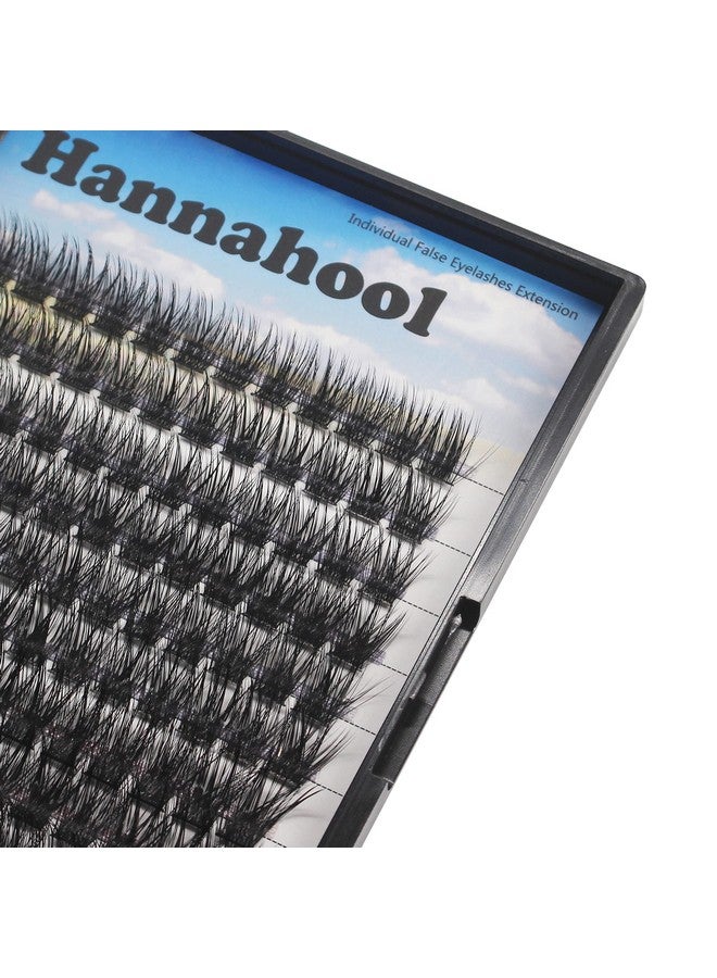 Hannahool 120Pcs D Curl Individual Wide Stem Cluster Diy Eye Lashes Extensions Mixed 10121416Mm;141618Mm;121416Mm Makeup Dramatic Volume Lashes (Mixed 141618Mm) - Image 2