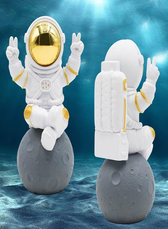 Oooct Astronaut Statue Fish Tank Decor, Resin Spaceman Small Fish Aquarium Decorations, Cute Mini Space Figure Ornament, Fish Tank Abstract Aesthetic Decorative Ornaments - Image 4