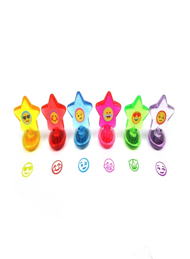 TINYMILLS 24 Pcs Emoji 2 in 1 Stackable Stacking Crayon with Extra Stamper Topper, Kids Party Favors, Goodie Bag Stuffers, Classroom Rewards, Prizes - Image 3