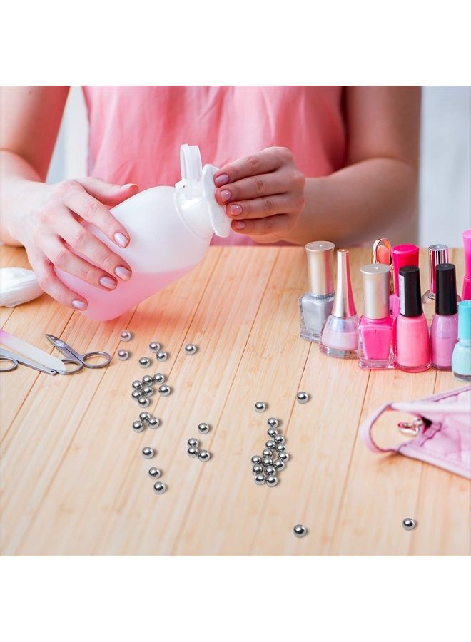 100 Pieces Nail Polish Mixing Agitator Balls Stainless Steel Mixing Balls Rust-proof Paint Mixing Balls Metal Mixing Balls for Nail Polish Model Paints, 6.35 mm