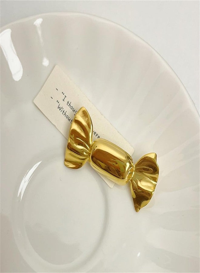 OIDIMS Cute Candy Brooch Pin for Women Lady Polished Fashion Simple Brooches Lapel Pins Unique Costume Sweater Hat Bag Dress Accessories Minimalist Festival Holiday Party Jewelry Unisex (Gold-Tone) - Image 5