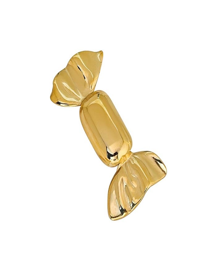 OIDIMS Cute Candy Brooch Pin for Women Lady Polished Fashion Simple Brooches Lapel Pins Unique Costume Sweater Hat Bag Dress Accessories Minimalist Festival Holiday Party Jewelry Unisex (Gold-Tone) - Image 1