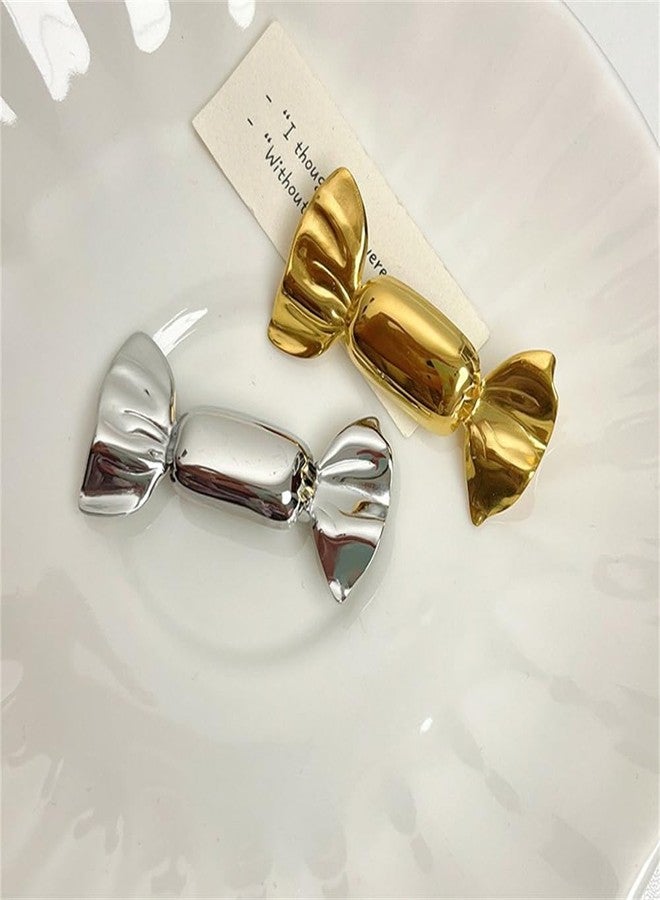OIDIMS Cute Candy Brooch Pin for Women Lady Polished Fashion Simple Brooches Lapel Pins Unique Costume Sweater Hat Bag Dress Accessories Minimalist Festival Holiday Party Jewelry Unisex (Gold-Tone) - Image 4