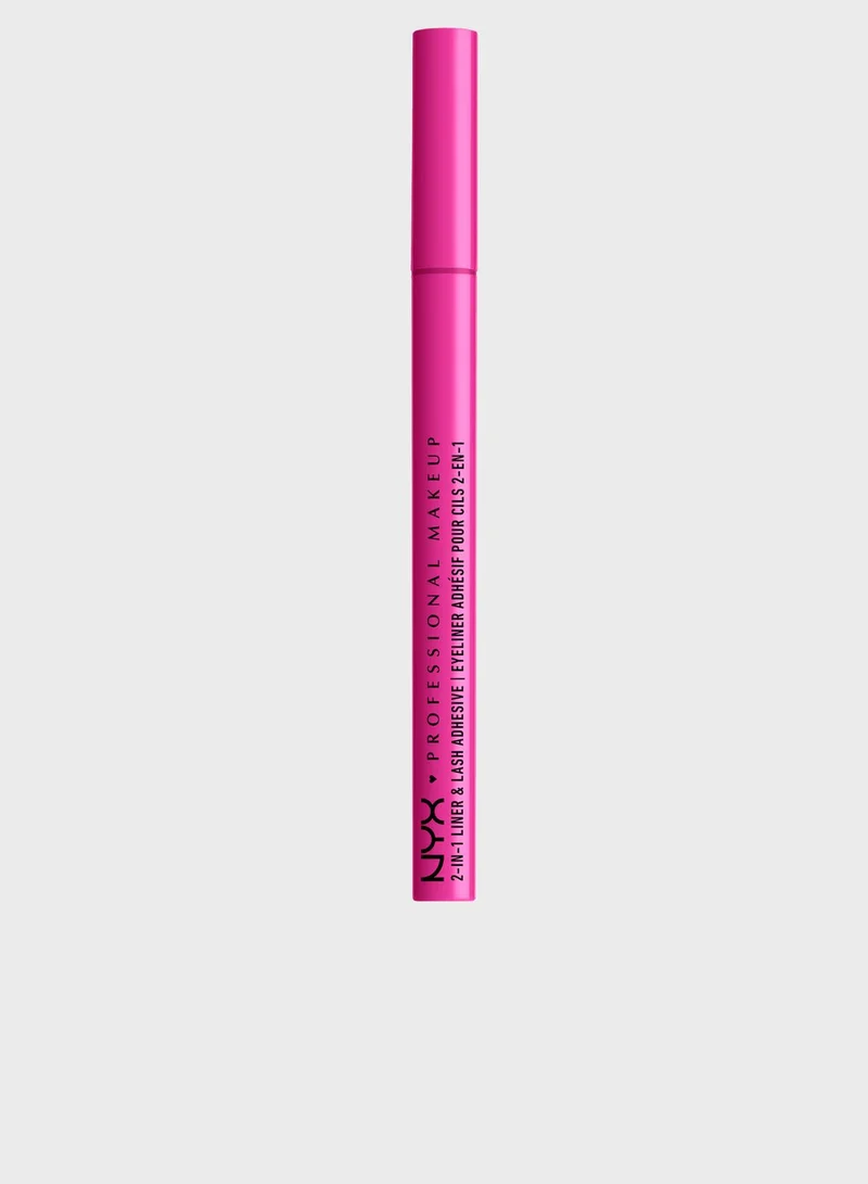 NYX PROFESSIONAL MAKEUP Jumbo 2 In 1 Liner N Lash Adhesive - Black