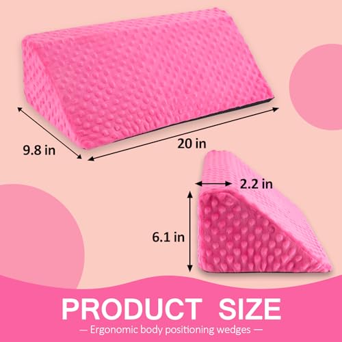 Jacobable Wedge Pillow for Side Sleeping, Body Positioning Foam Wedge Pillow, Side Wedge Pillow for Sleeping Non-Slip Back Positioning Pillow for Bed Sore Wedge (Pink) - Image 5