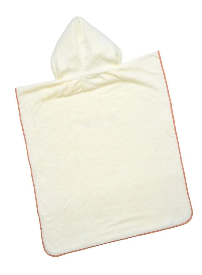 babyqlo Beige Bear Hooded Poncho Towel for Kids