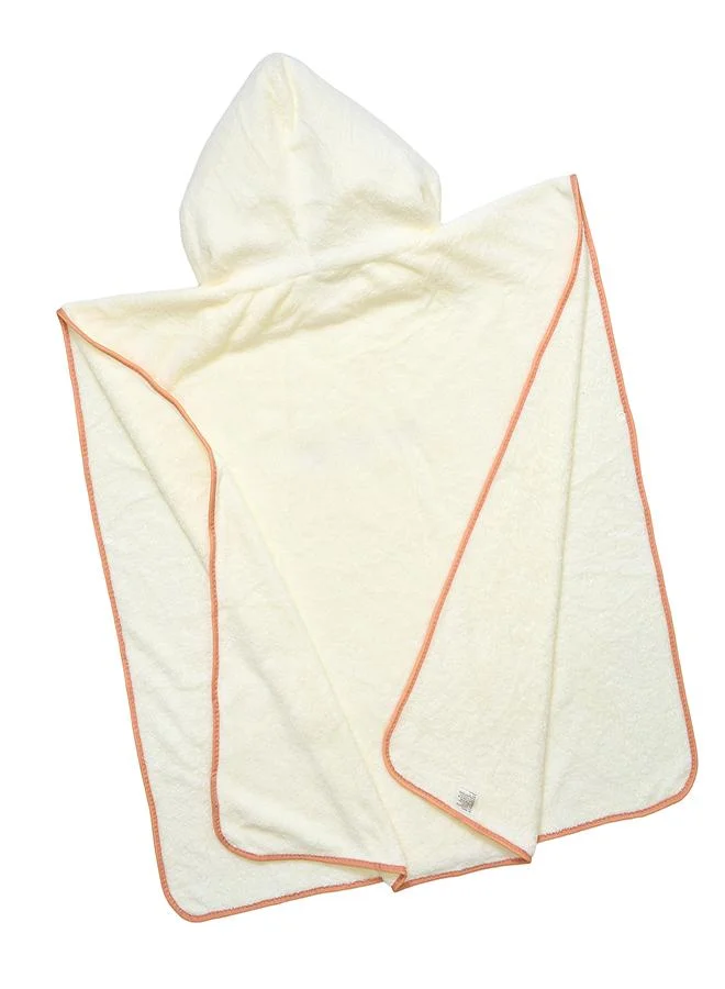 babyqlo Beige Bear Hooded Poncho Towel for Kids
