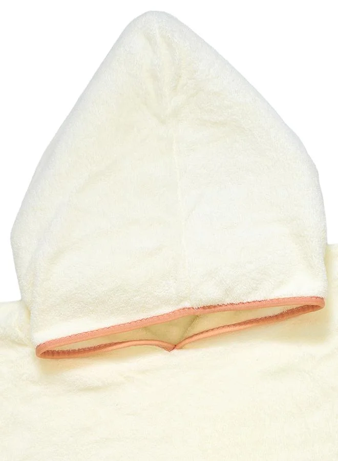 babyqlo Beige Bear Hooded Poncho Towel for Kids