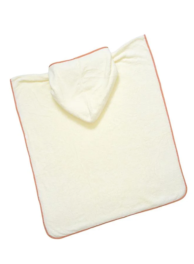 babyqlo Beige Bear Hooded Poncho Towel for Kids