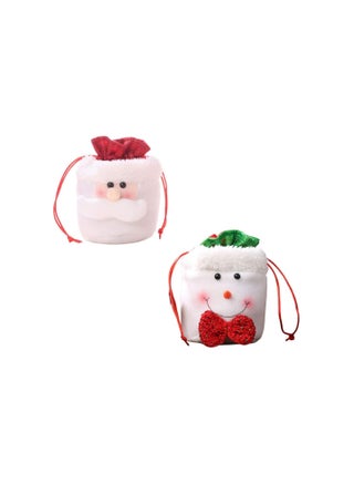 2pcs Xmas Drawstring Bag Santa Snowman Style Plush Doll Apple Candy Pouch Storage DIY for Kids Family Friends Cafe Shop Decorative - pzsku/ZC4EF185B262A38419E49Z/45/1749137791/d6b9999f-1967-4ef4-91b1-e55e23fb145c