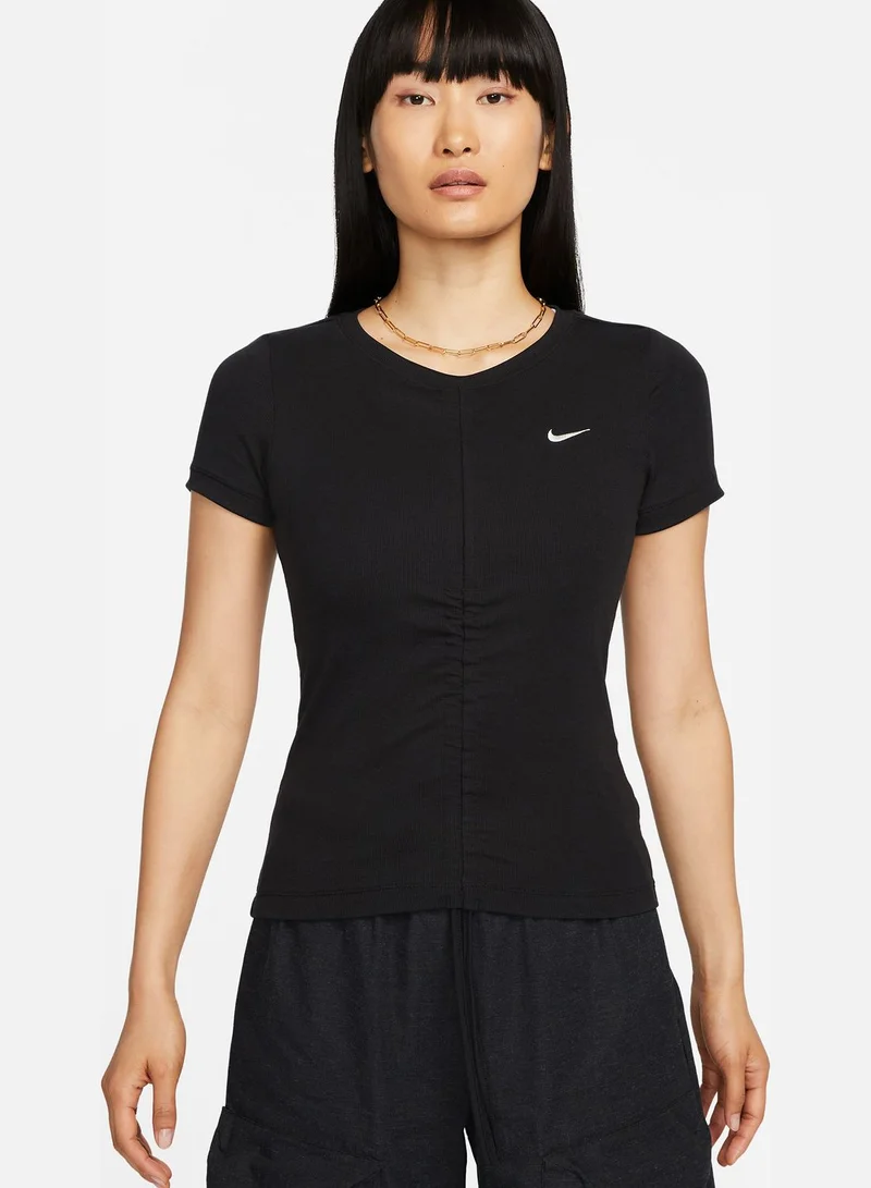 Nike Essentials Rib Mock Neck Top