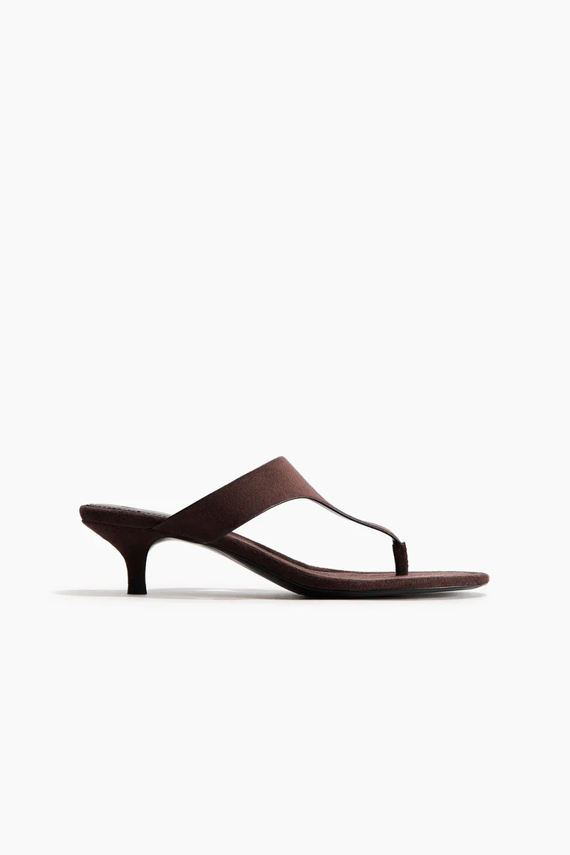 Kitten-heeled sandals