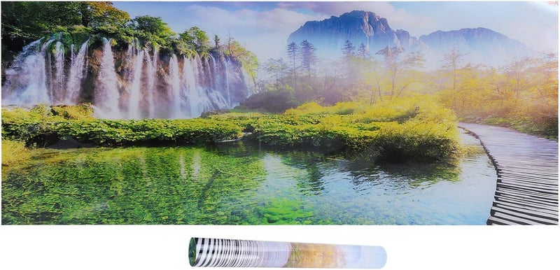 Fish Tank Decorative Pictures, Aquarium Background Poster Sticker, Underwater Backdrop with Adhesive Backing for Freshwater and Saltwater Tanks, PVC Non - Reflective - Image 5