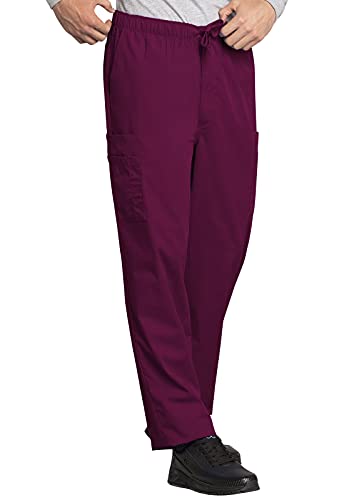 Cherokee Men's Originals Cargo Scrubs Pant, Wine, Large - Image 5