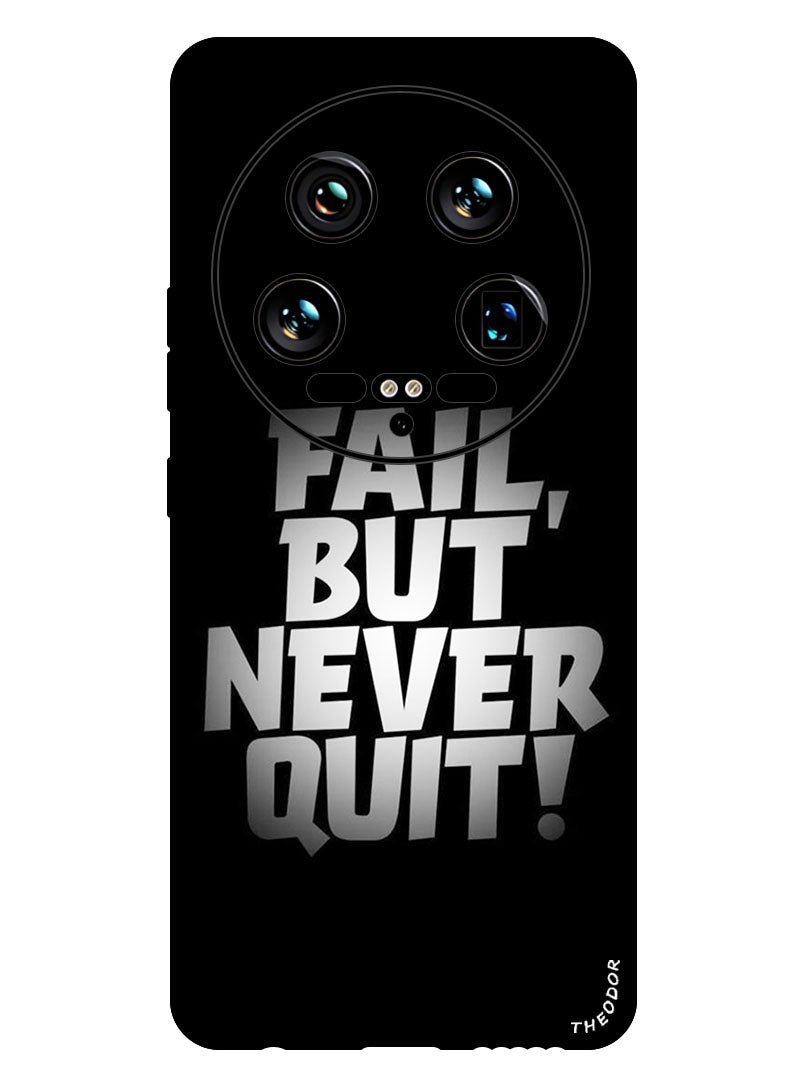 Theodor Protective Case Anti Scratch Shock Proof Bumper Cover For Xiaomi 14 Ultra Fail But Never Quit - Image 1