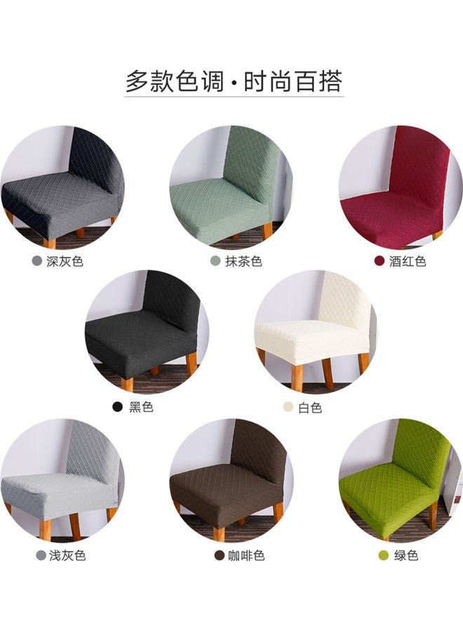 NIBEMINENT Solid Diamond Lattice Dining Chair Cover White - Image 3