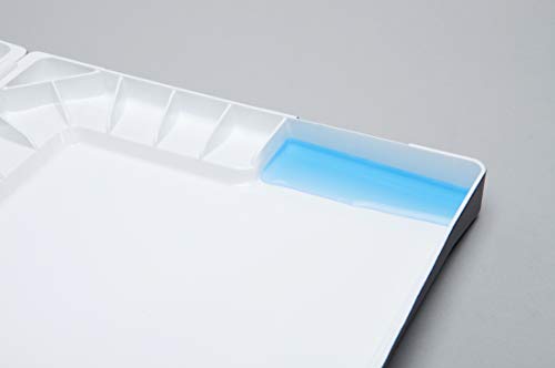 Mijello Studio Watercolor Palette, 55 Paint Wells, Blue, Foam Dauber Included, 14.4" X 1.5" X 9.13", 1 - Image 5