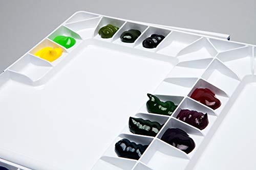 Mijello Studio Watercolor Palette, 55 Paint Wells, Blue, Foam Dauber Included, 14.4" X 1.5" X 9.13", 1 - Image 3