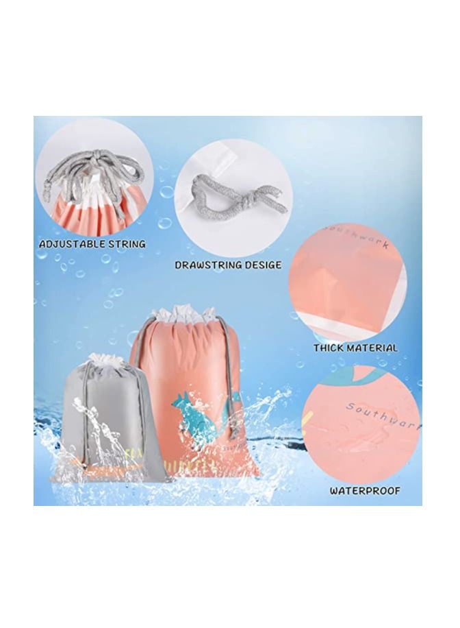 SYOSI Drawstring Bags PE Bag Waterproof Drawstring Gym Bag String Swimming Bag for Kids Boys Girls Folding Beach School Sport Toiletry Trainer Bag Travel Organiser Bag for Clothes Shoes 6 Pack - Image 2