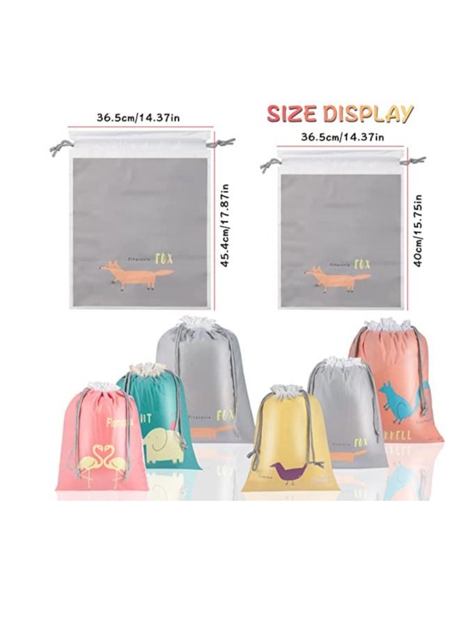 SYOSI Drawstring Bags PE Bag Waterproof Drawstring Gym Bag String Swimming Bag for Kids Boys Girls Folding Beach School Sport Toiletry Trainer Bag Travel Organiser Bag for Clothes Shoes 6 Pack - Image 4