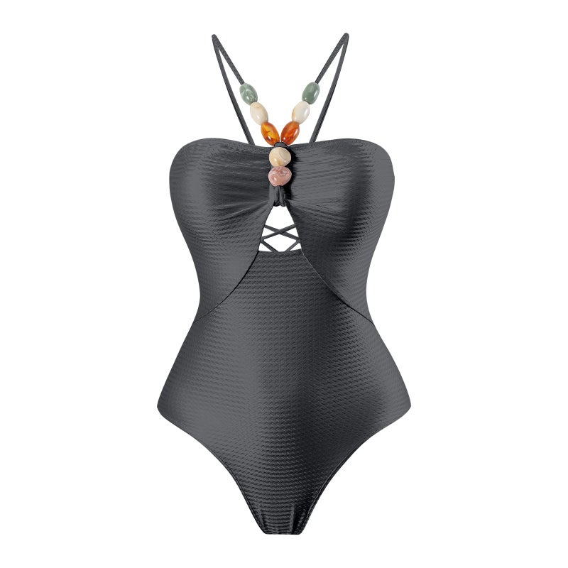 One-Piece Swimsuit Bikini Suit Bikini Conservative Belly-Covered Beach Skirt Chiffon Wrap Skirt Spring Swimsuit - Image 1