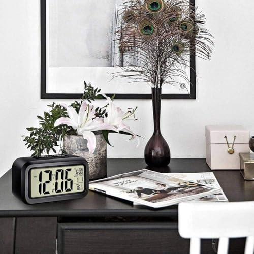LUUKMONDE Digital Alarm Clock for Heavy Sleepers, Digital Clock Table Clock for Study Table, Students, Office, Corporate | Alarm Clock for Bedroom with Loud Sound, Automatic Sensor,Date & Temperature - Image 2