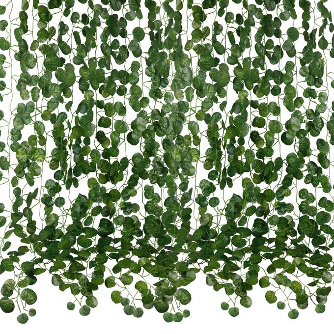 24 PACK 168 FEET ARTIFICIAL IVY GARLAND FAKE HANGING VINES FOR ROOM DECOR ARTIFICIAL GREENERY IVY VINE PLANTS FOR JUNGLE PARTY BEDROOM HOME GARDEN OUTDOOR WEDDING WALL DECOR