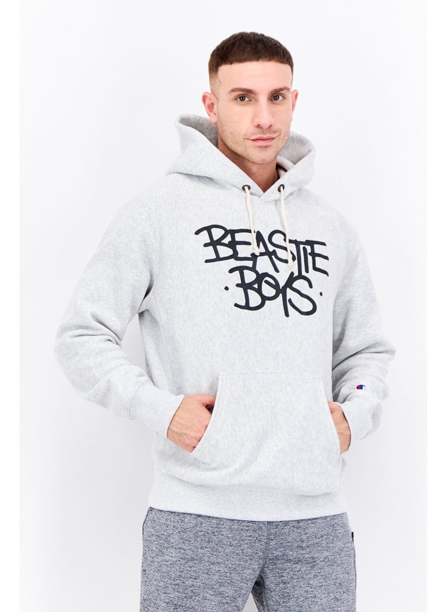 Champion - Men Sportswear Fit Long Sleeve Outdoor Hoodies, Grey Heather - Image 1