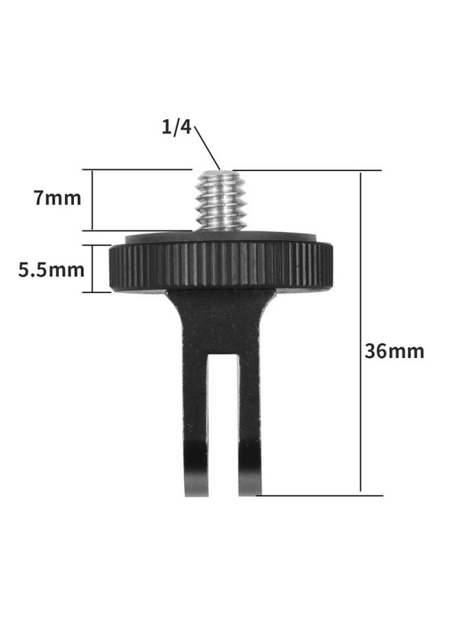 Generic Aluminum Alloy 1/4 Selfie Stick Tripod Adapter Black Suitable For Gopro Xiaomi Sports Cameras Accessories-Color:Fifth Generation Black-three Cards  - Image 4