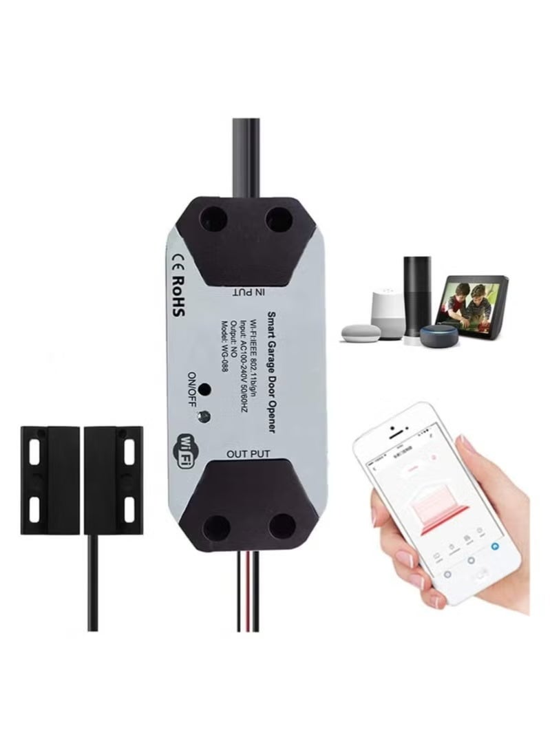 مفتاح واي فاي ذكي لفتح باب المرآب يعمل بنظام واي فاي، مع تطبيق Echo Google Home Smart Life/ Tuya للتحكم، لا يتطلب محورًا - Image 5