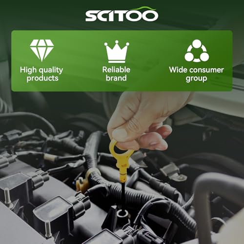 SCITOO 921-045 12669528Oil Dipstick Engine Dipstick Fits for2010-2015 for Chevrolet Camaro 6.2L,2011-2017 for Chevrolet Caprice 6.0L - Image 2