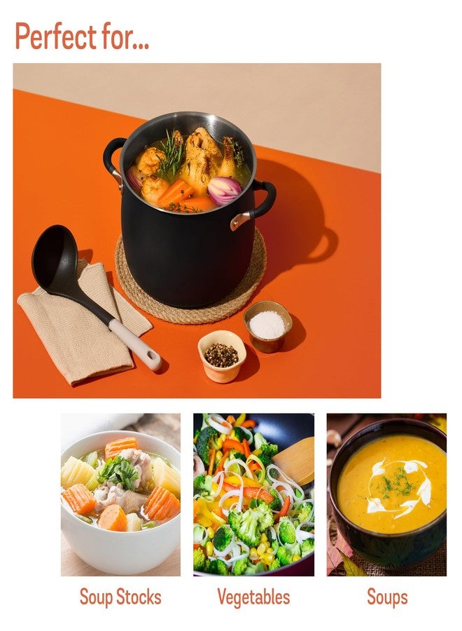 Meyer Stainless Steel Large Stockpot | 8 Quart Stock Pot | Induction Pot | Dishwasher Safe | Oven Safe | Matte Black with Silicone Handles | Accent Series Cookware | 24cm / 7.6L / 8 qt - Image 3