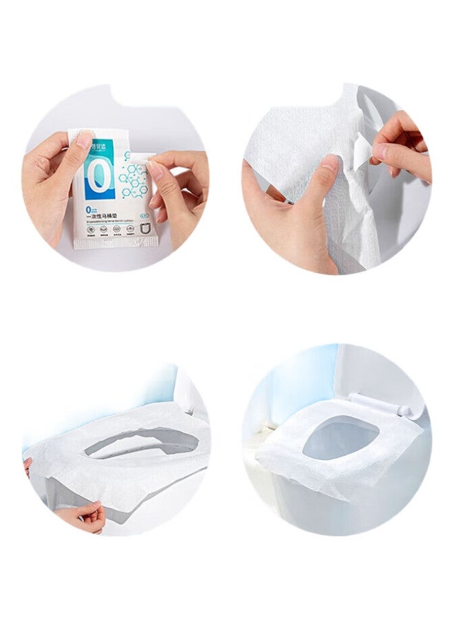 Briars Beianshi Disposable Toilet Seat Covers, Universal Adhesive Pads, Thickened Toilet Seat Protectors, 30 Pieces, 10 Pieces * 3 Packs - Image 2