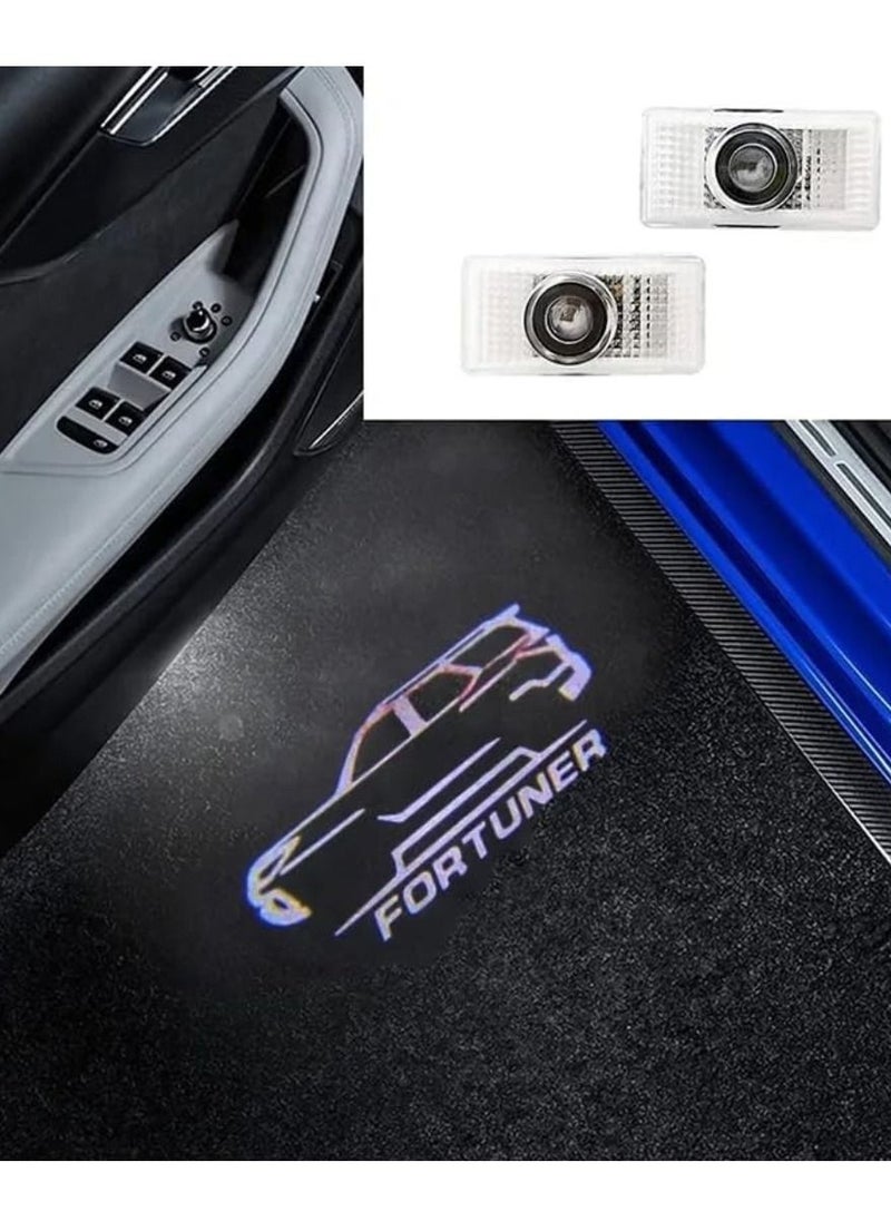 Vierex - Toyota Fortuner Door Logo Light Projector Ghost Shadow laser light Bright Logo No fade Nano Glass Lens Toyota Fortuner 2015 To 2021 - Image 1