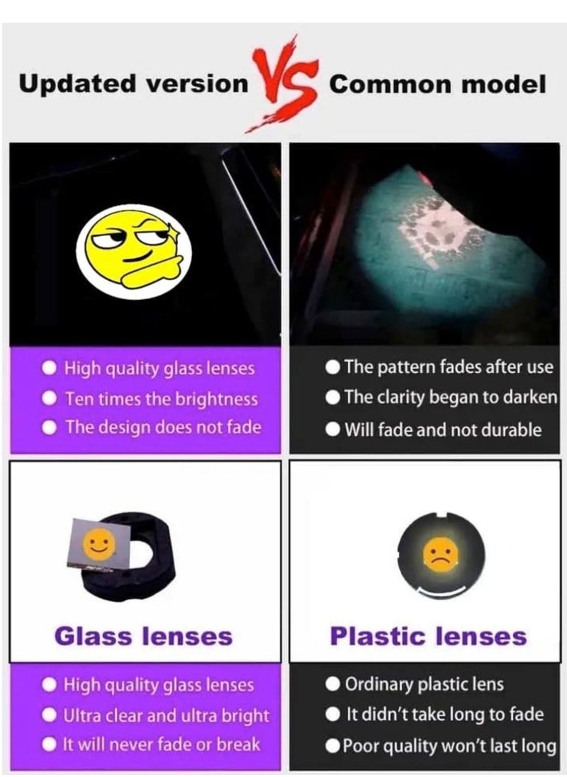 Vierex - Toyota Fortuner Door Logo Light Projector Ghost Shadow laser light Bright Logo No fade Nano Glass Lens Toyota Fortuner 2015 To 2021 - Image 1
