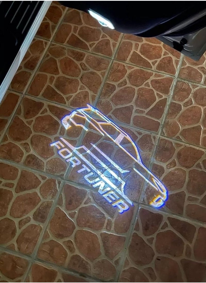 Vierex - Toyota Fortuner Door Logo Light Projector Ghost Shadow laser light Bright Logo No fade Nano Glass Lens Toyota Fortuner 2015 To 2021 - Image 1