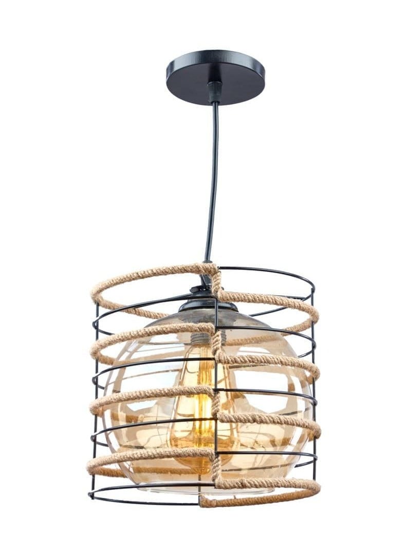 zoba Metal and linen ceiling pendant, unique lighting for interior spaces 
