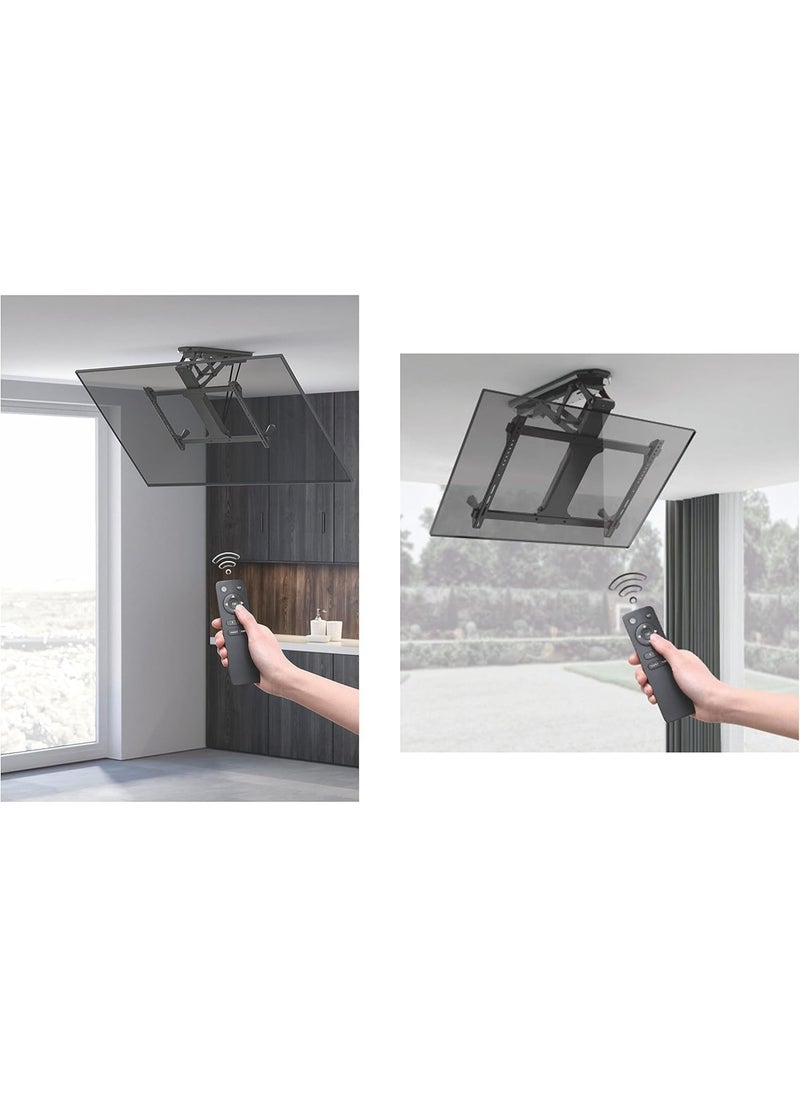 Skill Tech SH M5406R Motorized Flip Down TV Ceiling Mount for 32–75 Inch LED/LCD Screens, VESA 600x400, Remote Controlled, Max Load 35kg – Black  - Image 3
