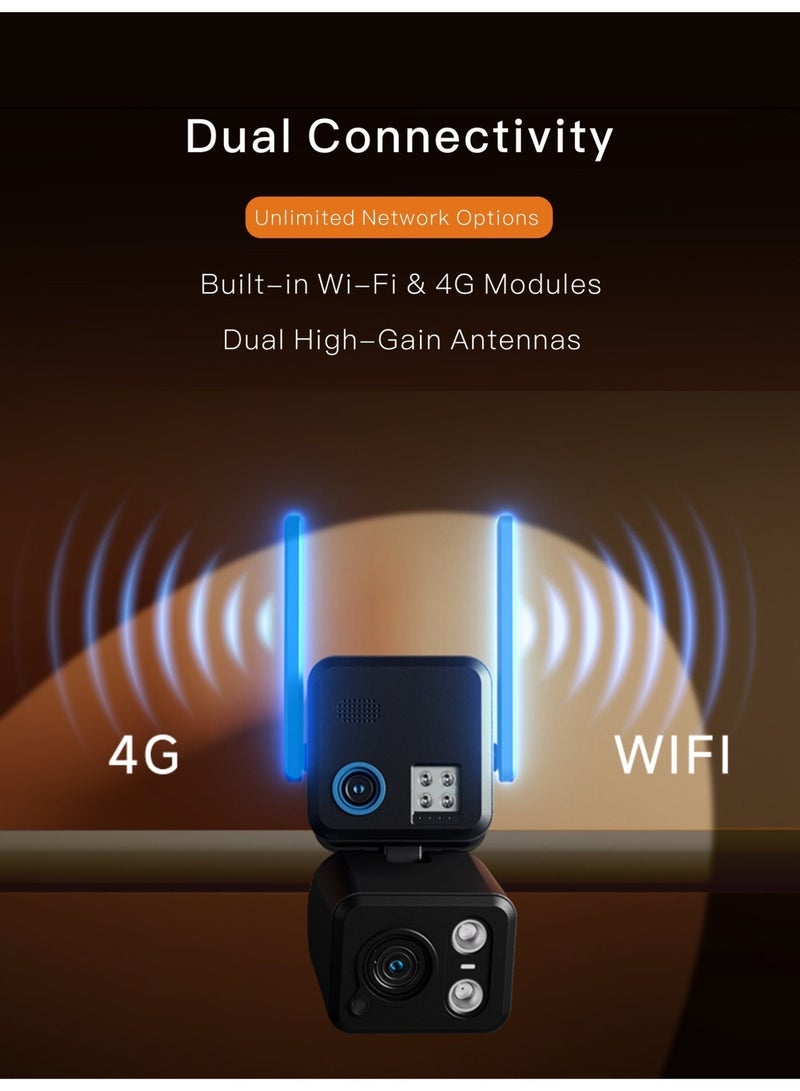 COCO KSA N1 Dual-Connectivity Solar AI Security Camera, Supports Both WiFi and 4G, Dual Lens, Full-Color Night Vision, AOV Recording, 20X Zoom, 20000mAh Battery - Image 3