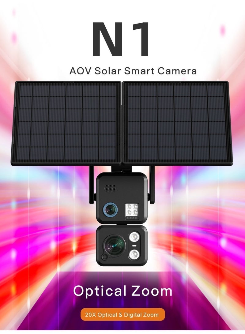 COCO KSA N1 Dual-Connectivity Solar AI Security Camera, Supports Both WiFi and 4G, Dual Lens, Full-Color Night Vision, AOV Recording, 20X Zoom, 20000mAh Battery - Image 5