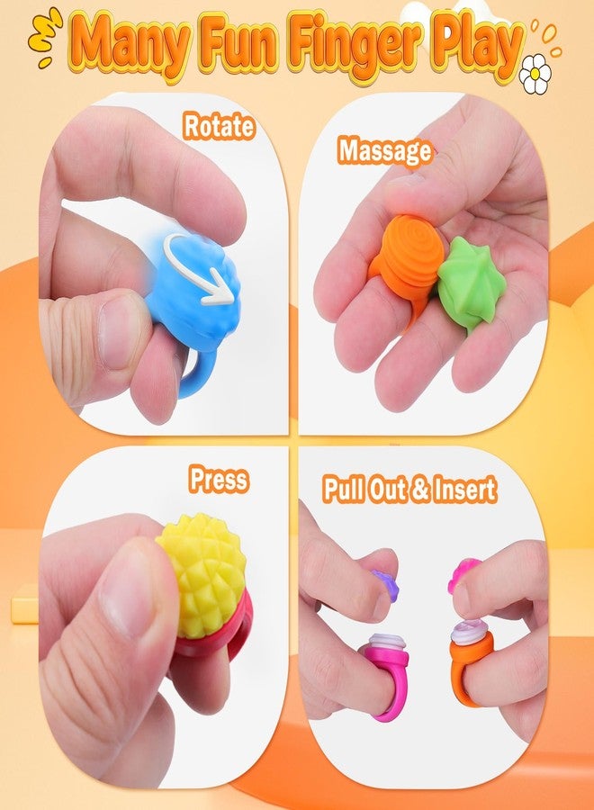 بوسوها حلقات حسية من بوسوها للبالغين - عبوة من 12 حلقة دوارة من السيليكون - لتخفيف التوتر الناتج عن الملمس، مناسبة لمرضى التوحد وفرط الحركة ونقص الانتباه، ألعاب هادئة لتخفيف التوتر، هدايا للحفلات، هدايا صغيرة للجوارب - Image 4