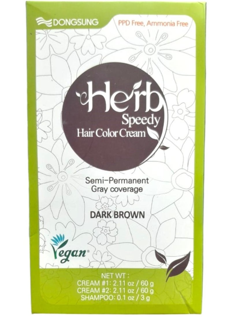 Herb Speedy - Herb Speedy Hair Color Cream (Dark Brown) - Image 1