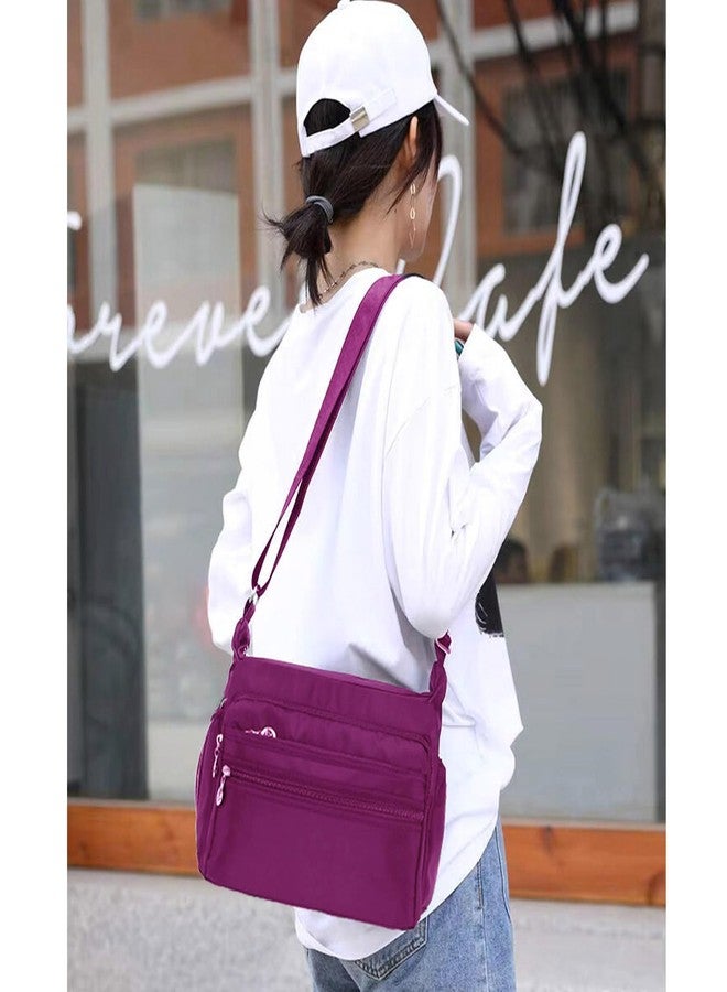 WITERY Crossboby Bags for Women - Lightweight Nylon Shoulder Bag Handbag Waterproof Small Messenger Bag Pocketbooks for Women, Ladies Crossboby Purses Multiple Pockets Travel Puse Tote - Image 2