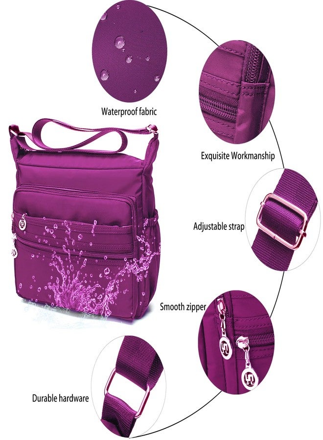 WITERY Crossboby Bags for Women - Lightweight Nylon Shoulder Bag Handbag Waterproof Small Messenger Bag Pocketbooks for Women, Ladies Crossboby Purses Multiple Pockets Travel Puse Tote - Image 5