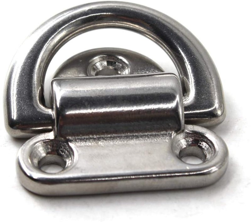 Flomore Folding Pad Eye 316 Stainless Steel Lashing Ring Heavy Duty D Ring Tie Down anchor - Image 2