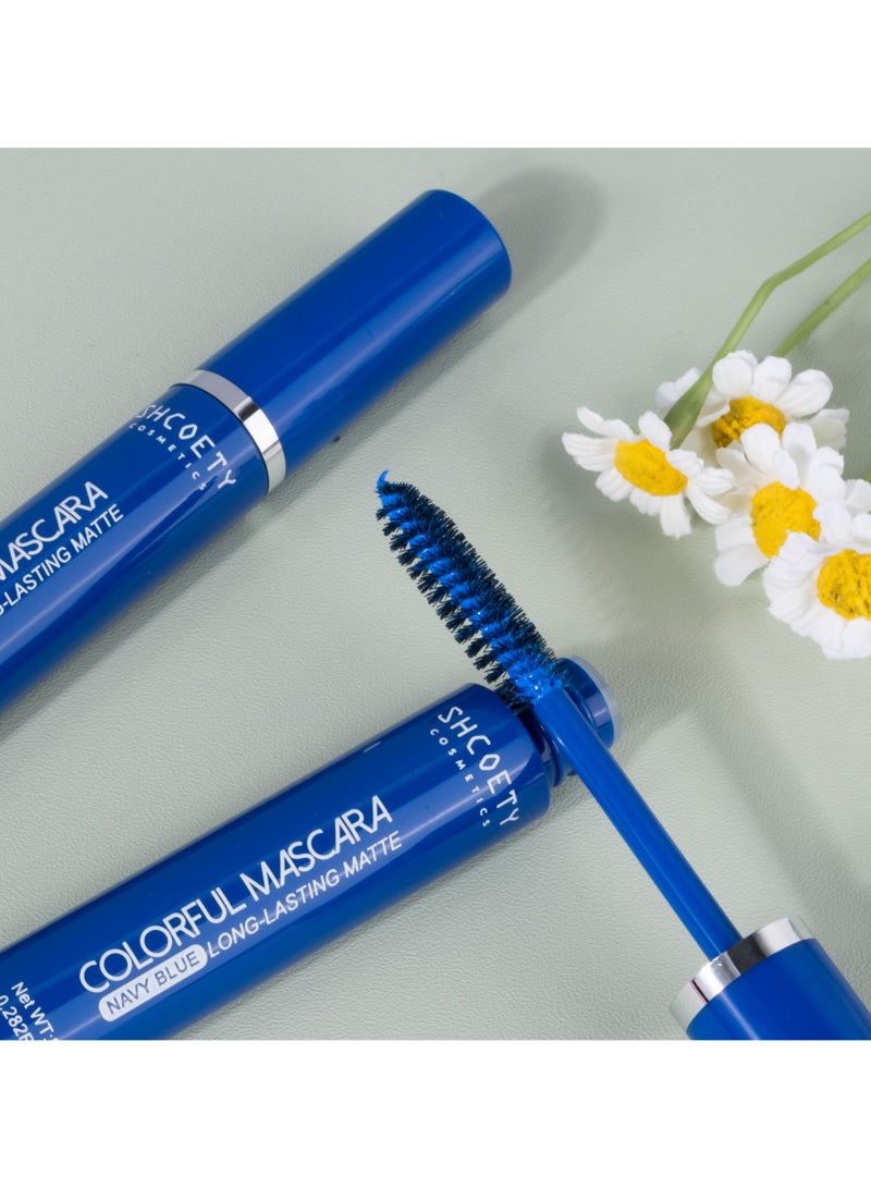 Mascara for Women Sweat Proof Ultra Long Lasting Waterproof Blue